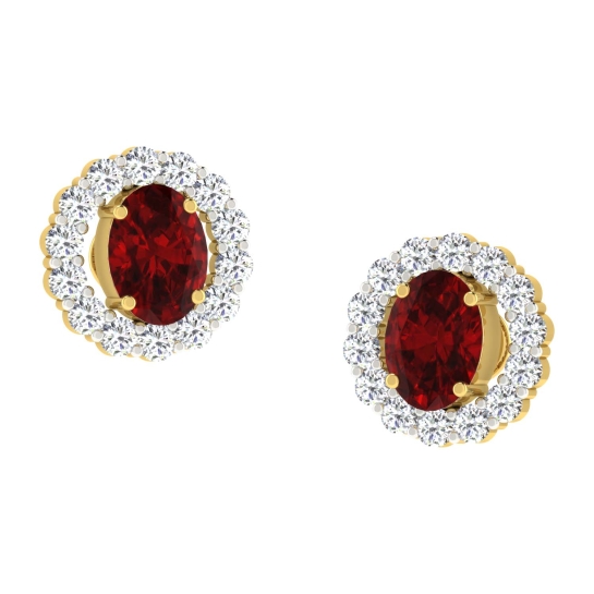 Qushi Gold Stud Earring