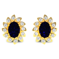 Queezi Gold Stud Earring