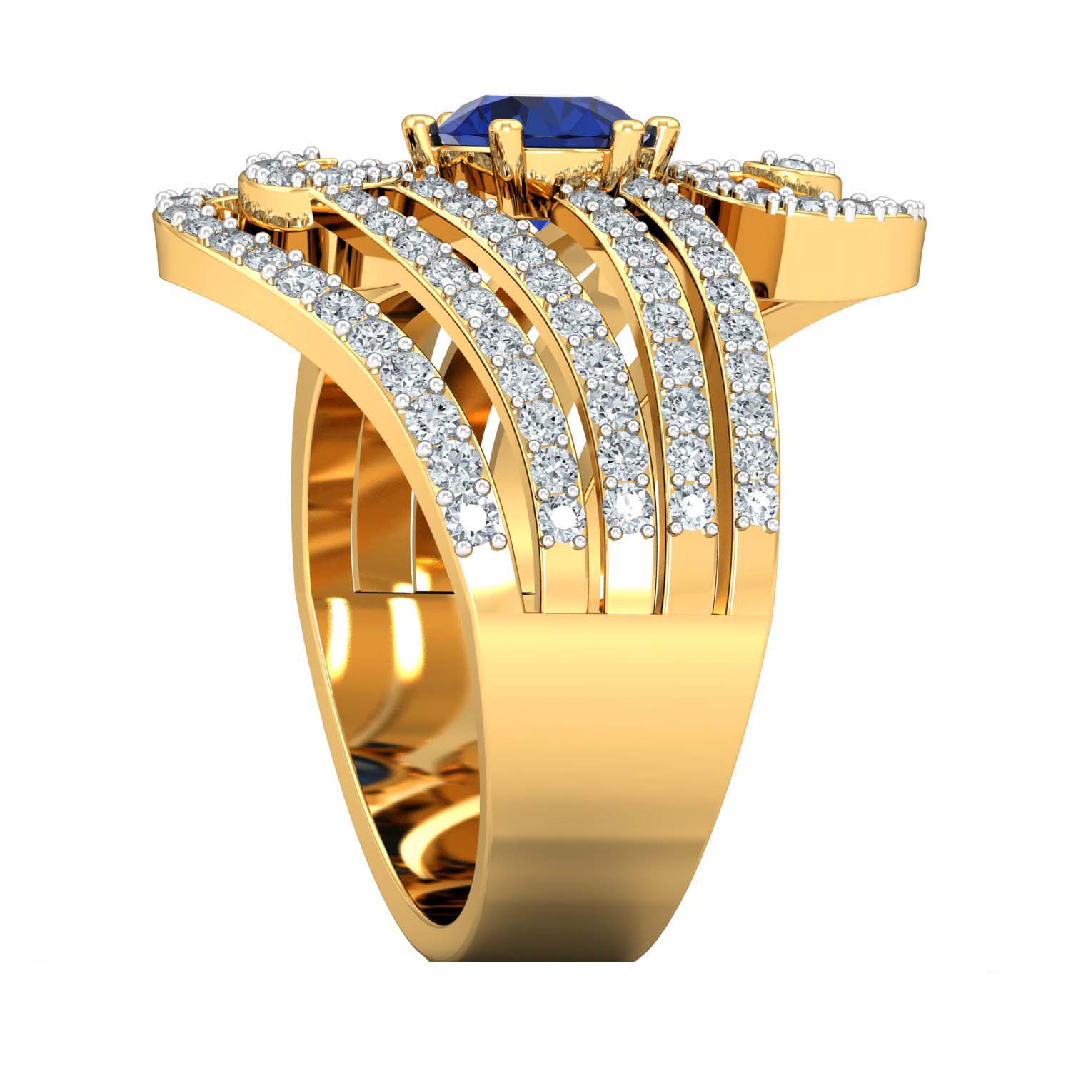 1 Gram Gold Forming Blue Stone With Diamond Funky Design Ring For Men -  Style A788 at Rs 1470.00 | Rajkot| ID: 2849245905062