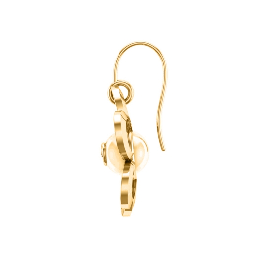 Aahana Drop Gold Earrings Design for daily use