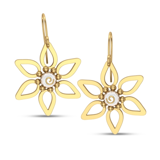 Baamini Pearl Gold Drop Earrings Design for daily use 