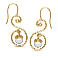 Babhru Gold Drop Earrings Design for daily use 