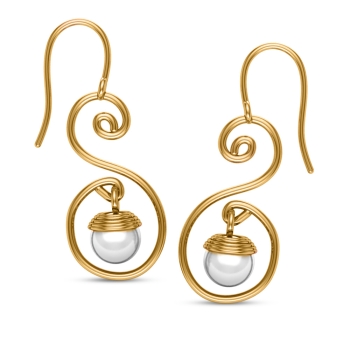 Babhru Gold Drop Ear…