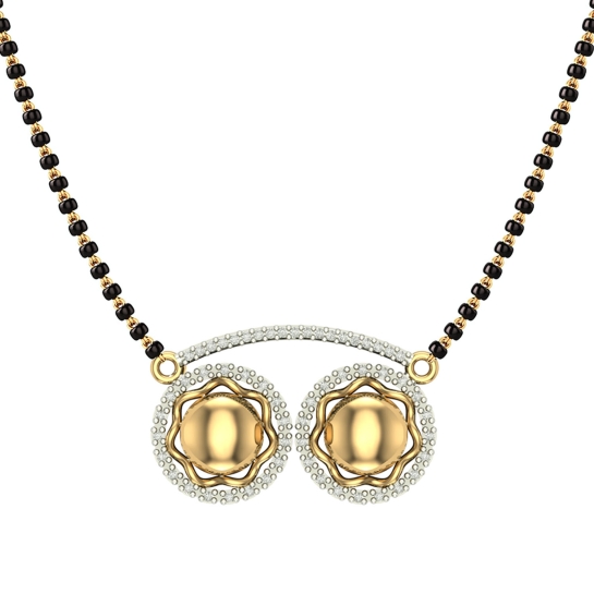 Aadhaya 18kt Yellow Gold Diamond Mangalsutra