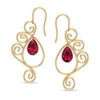 Valeria Ruby Drop Earrings