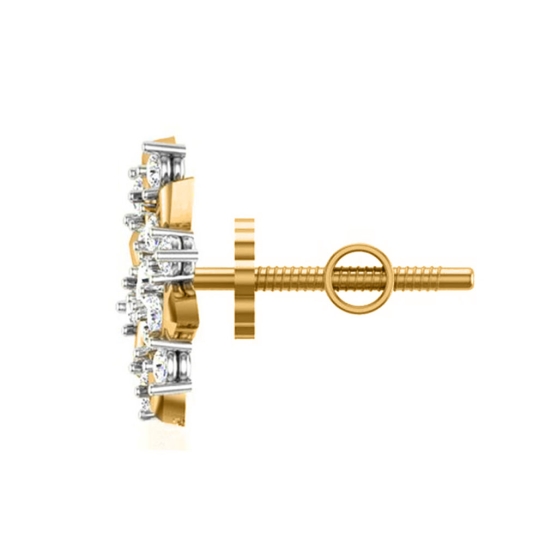 Badarivasa Yellow Gold Stud Earrings