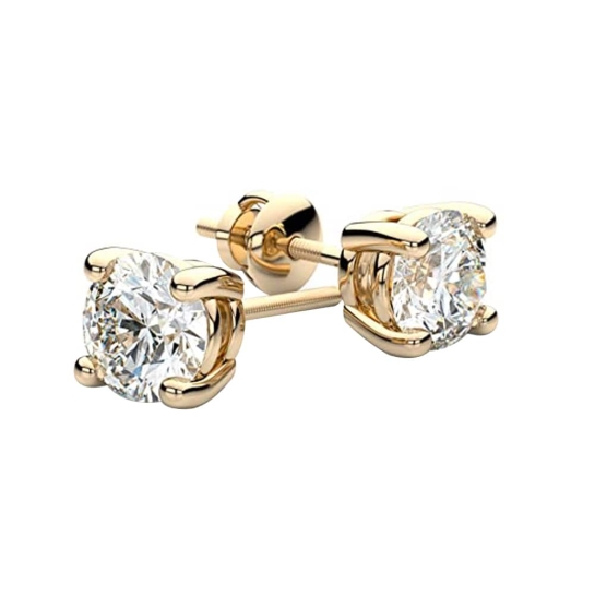 Yellow Gold Stud Earrings for Women