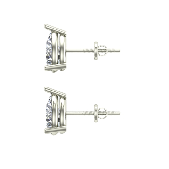 Aanandita White Gold Stud Earrings for Women