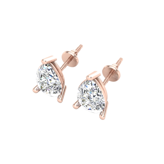 Aanandita Rose Gold Stud Earrings for Women