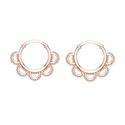 Ferosh Rose Gold Hoop Earrings