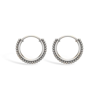 Mansh White Gold Hoop Earrings