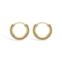 Mansh Yellow Gold Hoop Earrings