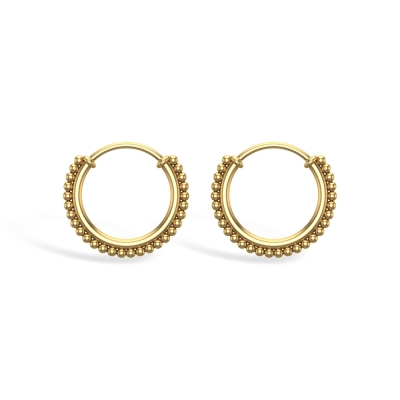 Mansh Yellow Gold Hoop Earrings