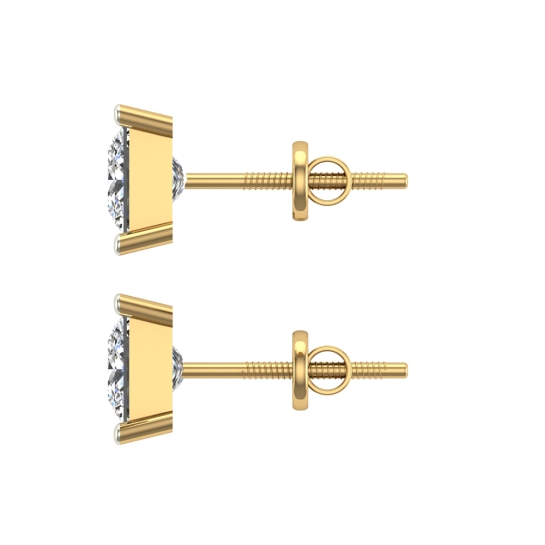 Aaravi Yellow Gold Studs Earrings