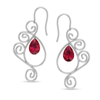 Lyla Ruby Gold Drop Earrings Design for daily use 