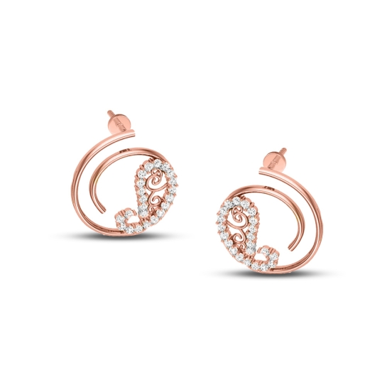 Paiseley Diamond Earrings