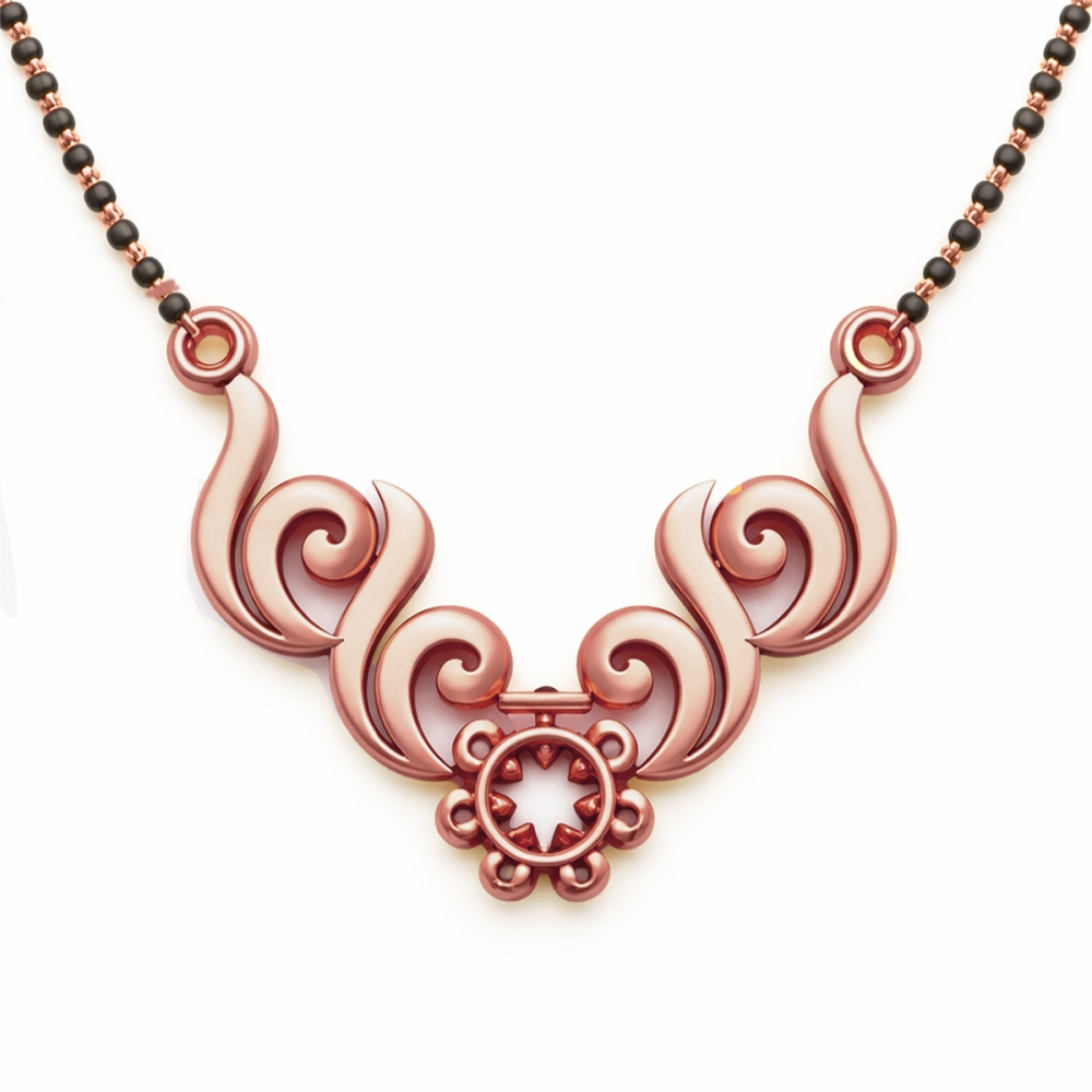 Aahana Yellow Mangalsutra Designs in Gold