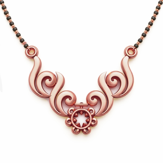 Aahana Yellow Mangalsutra Designs in Gold
