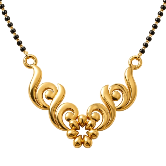 Aahana Yellow Mangalsutra Designs in Gold
