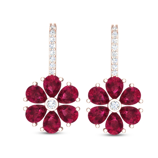 Eka Flower Drop Earrings