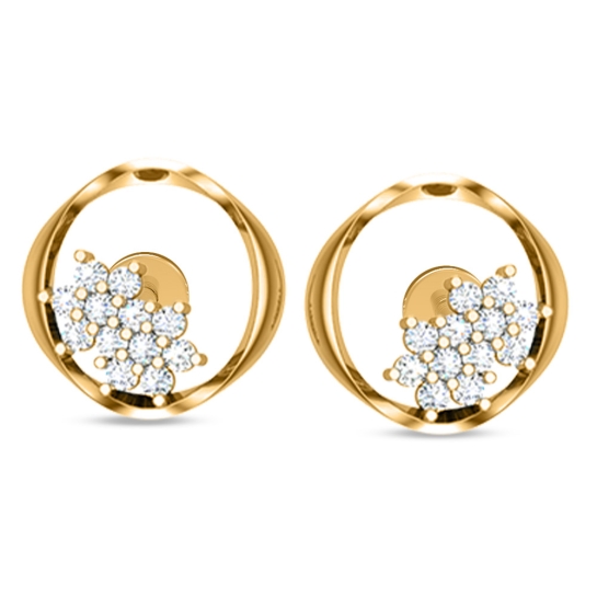 Eileena Rose Gold Stud Earrings