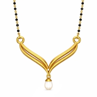 Ankita Yellow Mangalsutra Designs in Gold Ankita Yellow Mangalsutra Designs in Gold