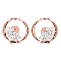 Eileena Rose Gold Stud Earrings