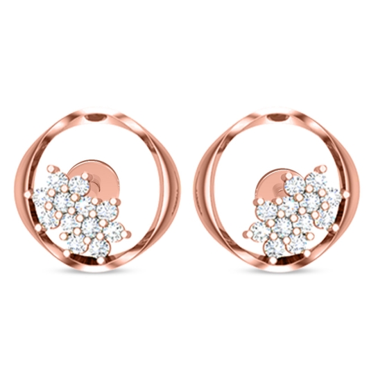 Eileena Yellow Gold Stud Earrings