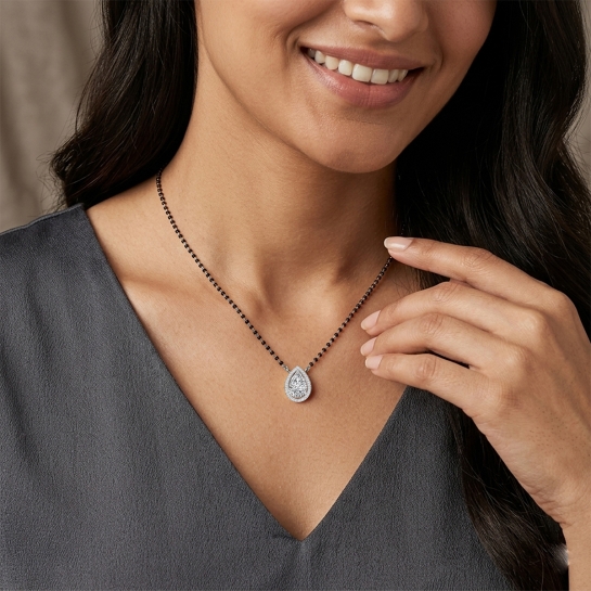 Adhyasari White Gold Mangalsutra