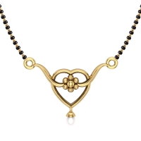 Rakhi Heart Mangalsutra Designs in Gold