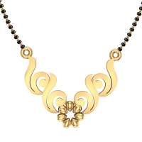 Aahana Yellow Mangalsutra Designs in Gold