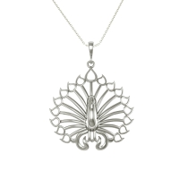 925 Sterling Silver Designer Peacock Shape Pendant