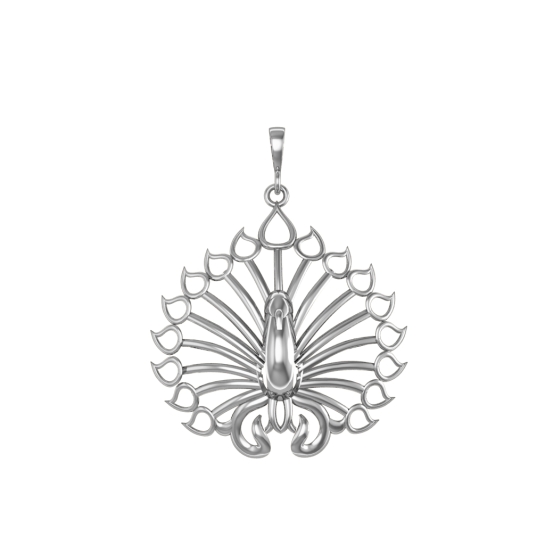 925 Sterling Silver Designer Peacock Shape Pendant