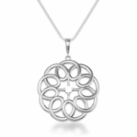 925 Sterling Silver Designer Round Shape Pendant