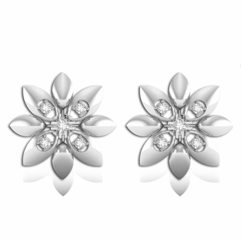 925 Sterling Silver Flower Shape Della Studs earrings