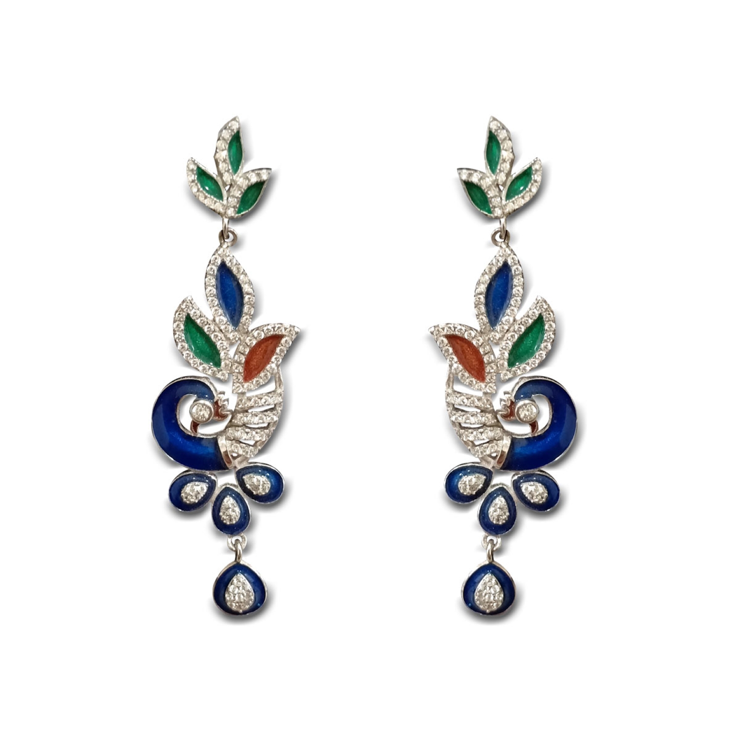One Gram Gold Temple Jewellery Laxmi God Design Big Earrings Online ER21689