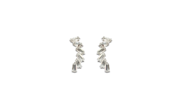 Jewellery | Silver Diamante Drop Earrings | Coast