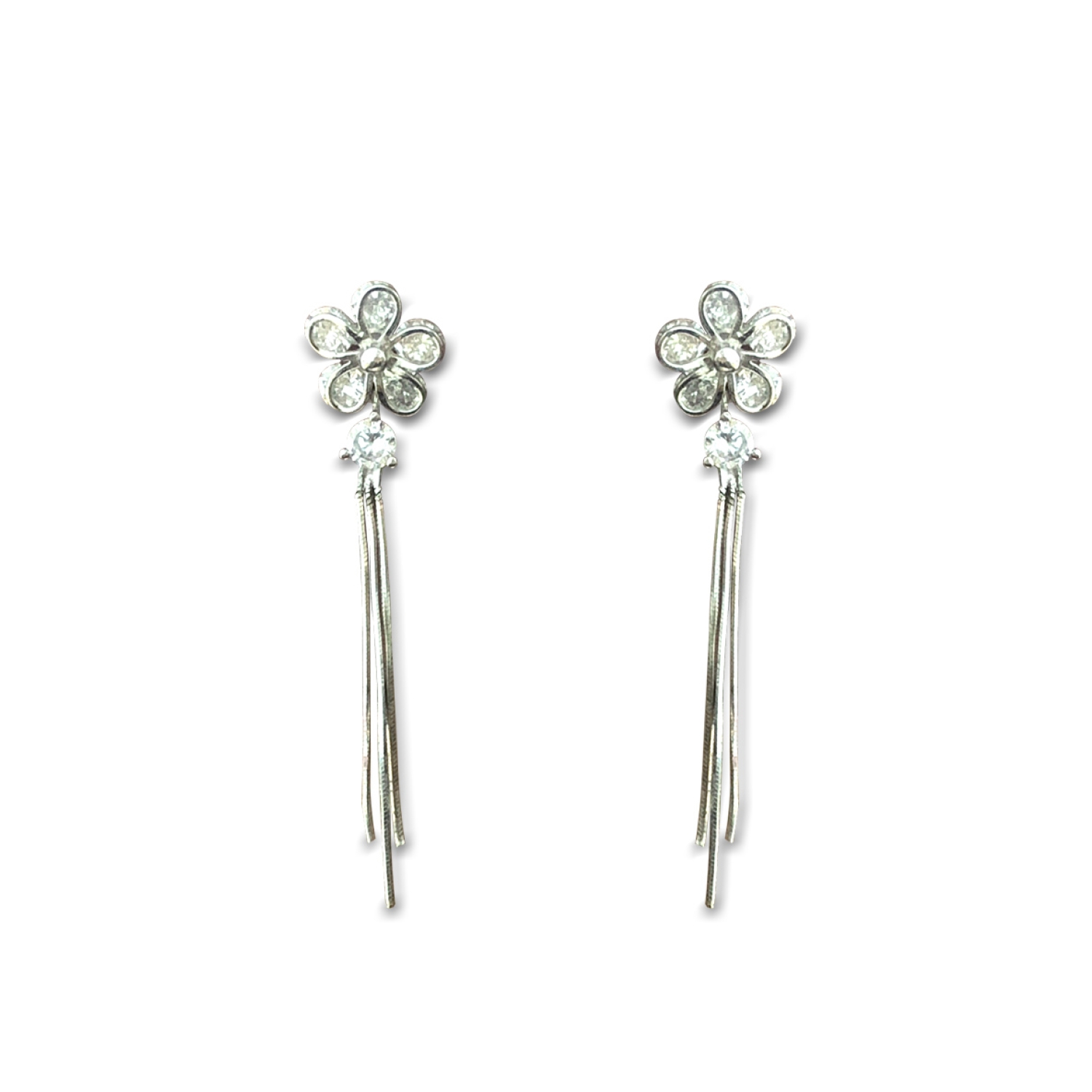 Silgo 925 Sterling Silver earrings for women  Cubic Zirconia Earrings   Dangle earrings for women