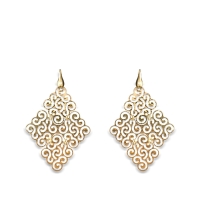 925 Sterling Silver Italian Gold Drops earrings