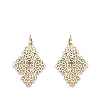 925 Sterling Silver Italian Gold Drops earrings