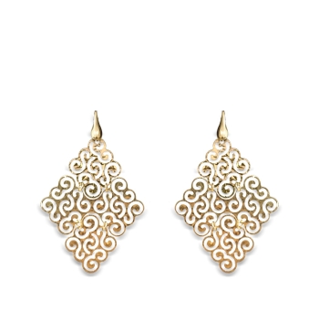 925 Sterling Silver Italian Gold Drops earrings