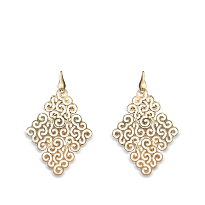 925 Sterling Silver Italian Gold Drops earrings