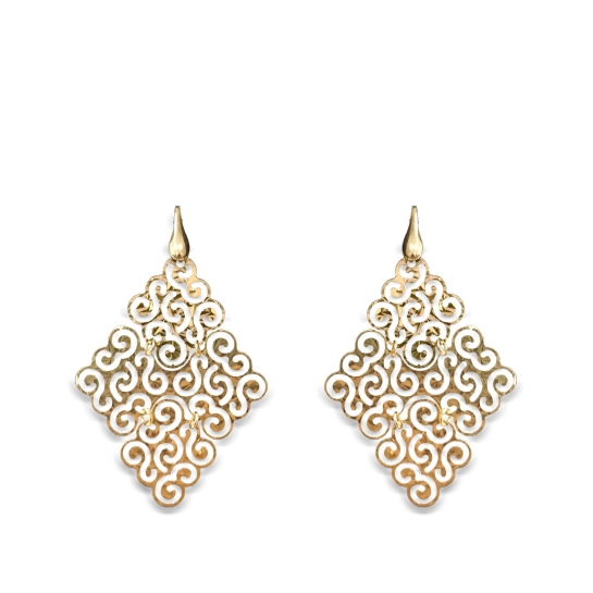 925 Sterling Silver Italian Gold Drops earrings