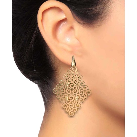 925 Sterling Silver Italian Gold Drops earrings