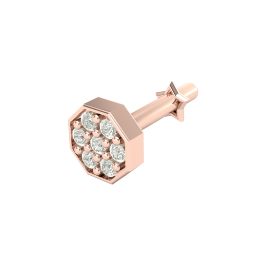 Ambey Rose Gold Diamond Nosepin