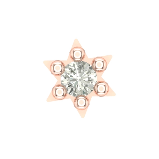 Beautiful Aarti Rose Gold Diamond Nosepin