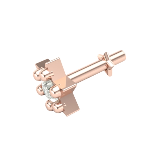Beautiful Aarti Rose Gold Diamond Nosepin
