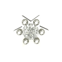 Beautiful Ayushi White Gold Diamond Nosepin