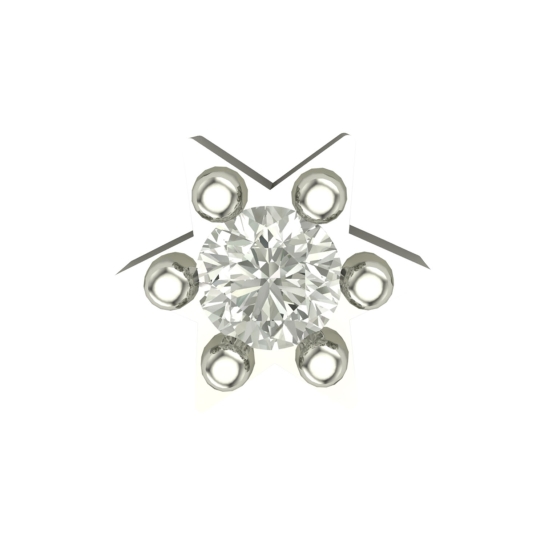 Beautiful Ayushi White Gold Diamond Nosepin