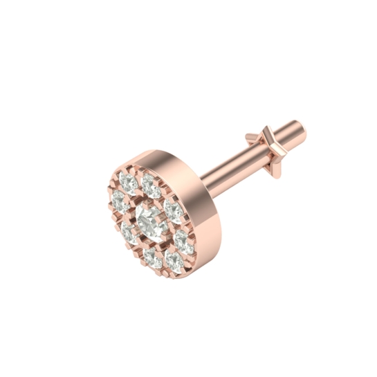 Beautiful Ayugu Rose Gold Diamond Nosepin
